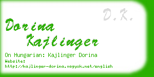 dorina kajlinger business card